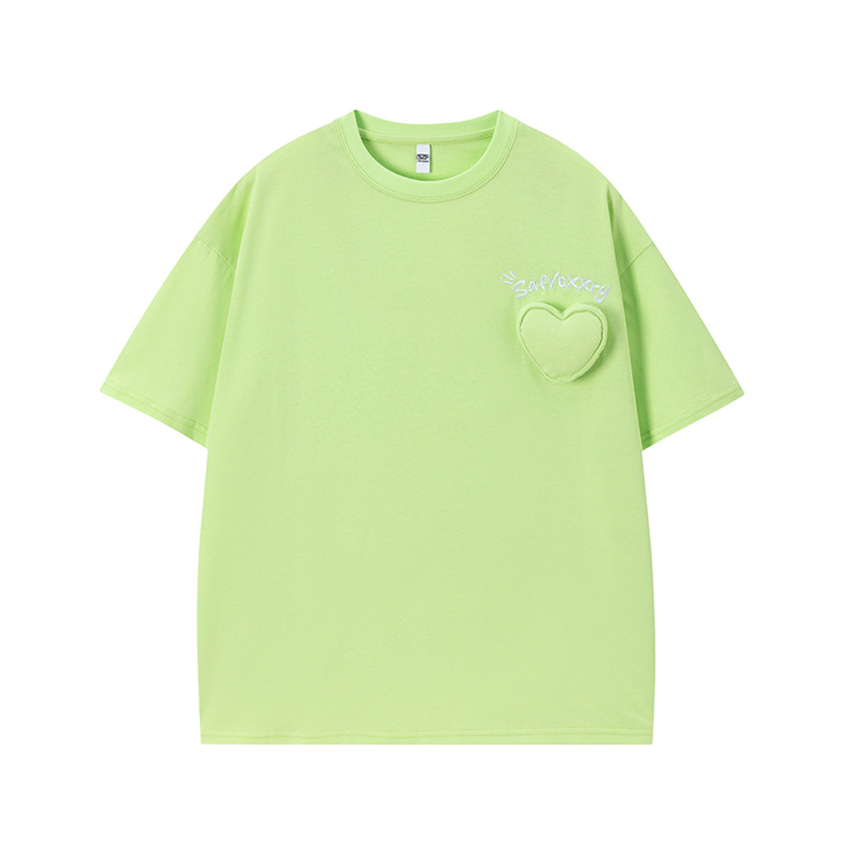 3D Heart Letter Embroidery Short Sleeve T-Shirt WN26923