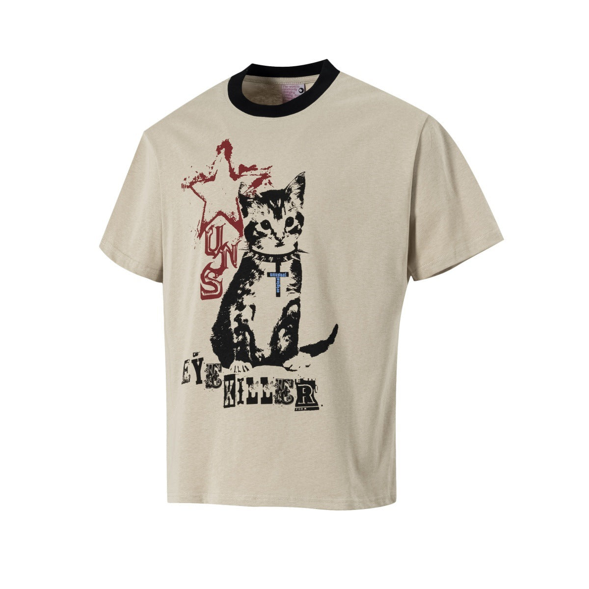 Painting Cat Graphic Short Sleeve T-Shirt WN26051