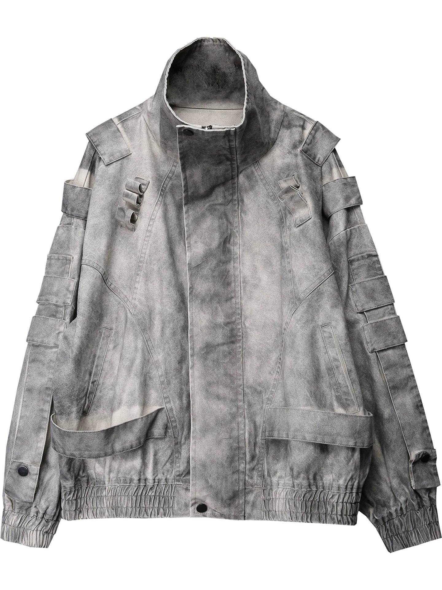 Damage Mix Wash Stand Neck Jacket WN22411