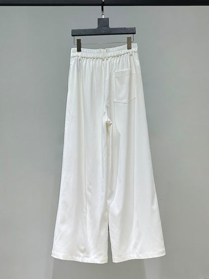 Draped Wide Leg Straight Trousers WN23872