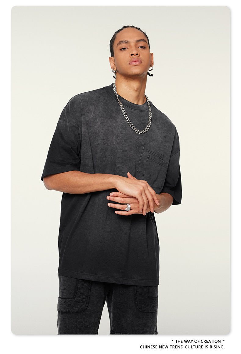 Washed Oversize Short-sleeve T-shirt WN6453