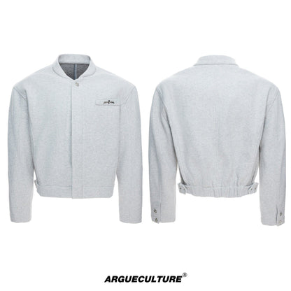 Thin Short Jacket & Curved Wide Pants Setup WN23329