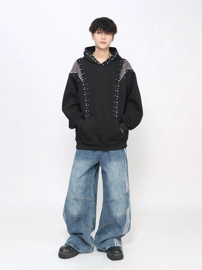 Pearl Beads Deconstruction Design Hoodie WN21032