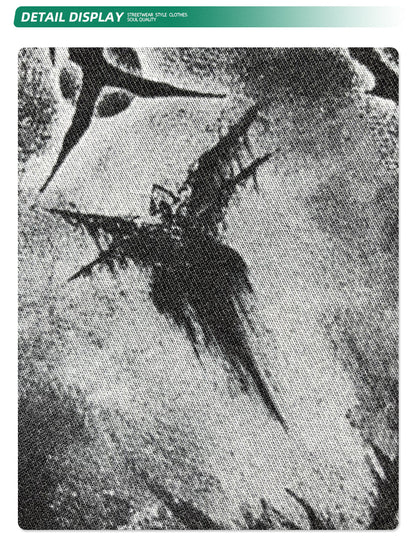 Fake Layered Round Neck Print Long Sleeve T-Shirt WN7815