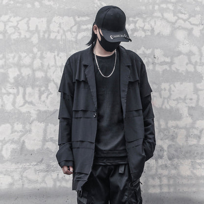 Deconstruct Mix Graphic Oversize Tailored Jacket WN22471