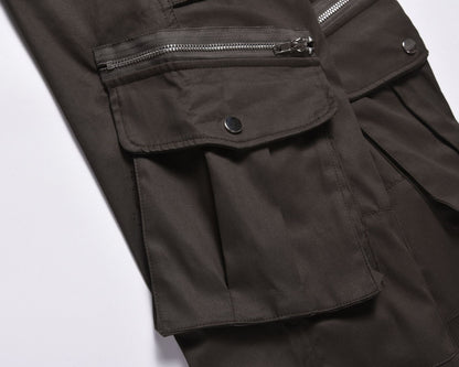 Zip Pocket Wide Leg Cargo Pants WN26021