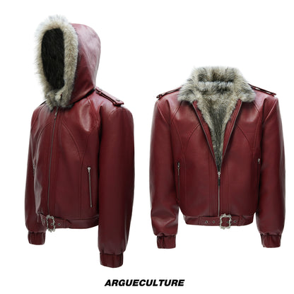 Hooded Fake Fur Heavyweight Puffer Jacket WN22612