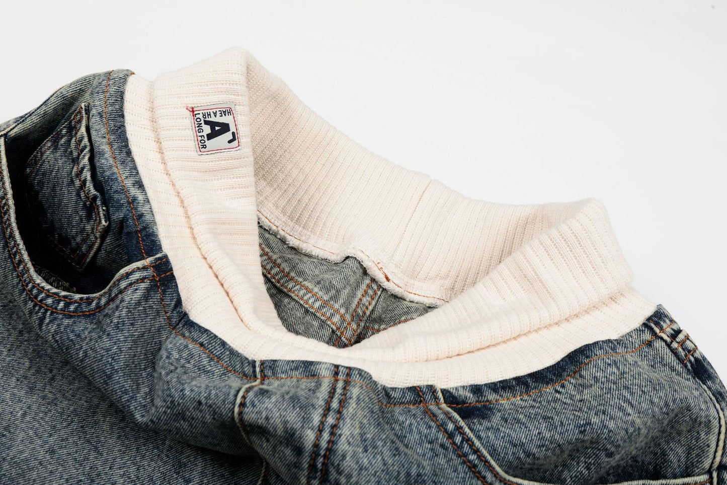 Deconstruction Patchwork Wide Leg Denim Jeans WN25851