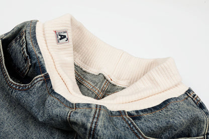 Deconstruction Patchwork Wide Leg Denim Jeans WN25851