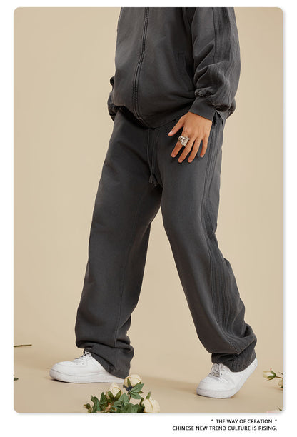 Washed Heavyweight Straight Leg Sweatpants WN6019