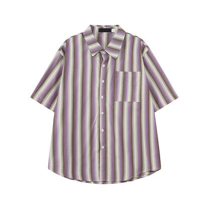 Stripe Pocket Short Sleeve Shirt WN24969