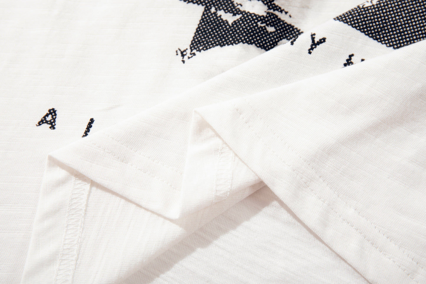 Slub Cotton Graphic Print Short Sleeve T-Shirt WN25705