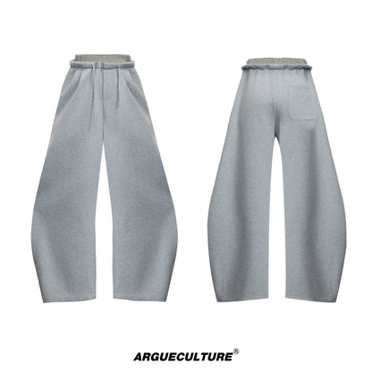 Houndstooth V-Neck Short Sleeve T-Shirt & Double Waistband Curved Hem Pants Setup WN18366