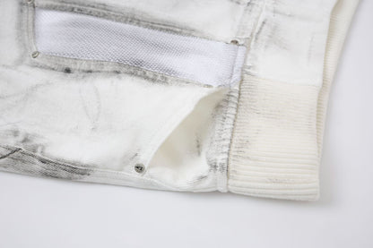 Damage Baggy Half Denim Jeans WN25584