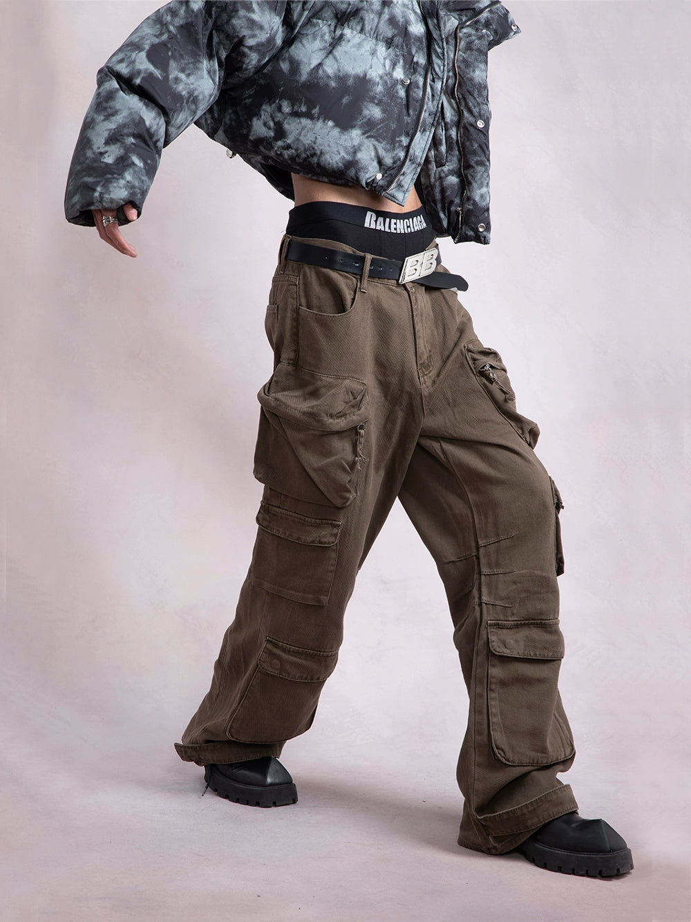 Multi-Pocket Straight Cargo Pants WN9323