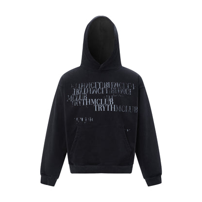Heavyweight Letter Oversize Pullover Hoodie WN26085