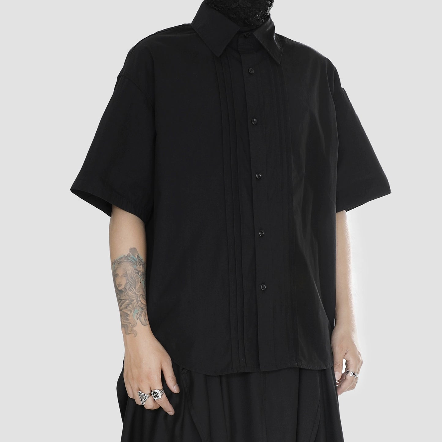 Tassel Design Oversize Short Sleeve Shirt WN20156