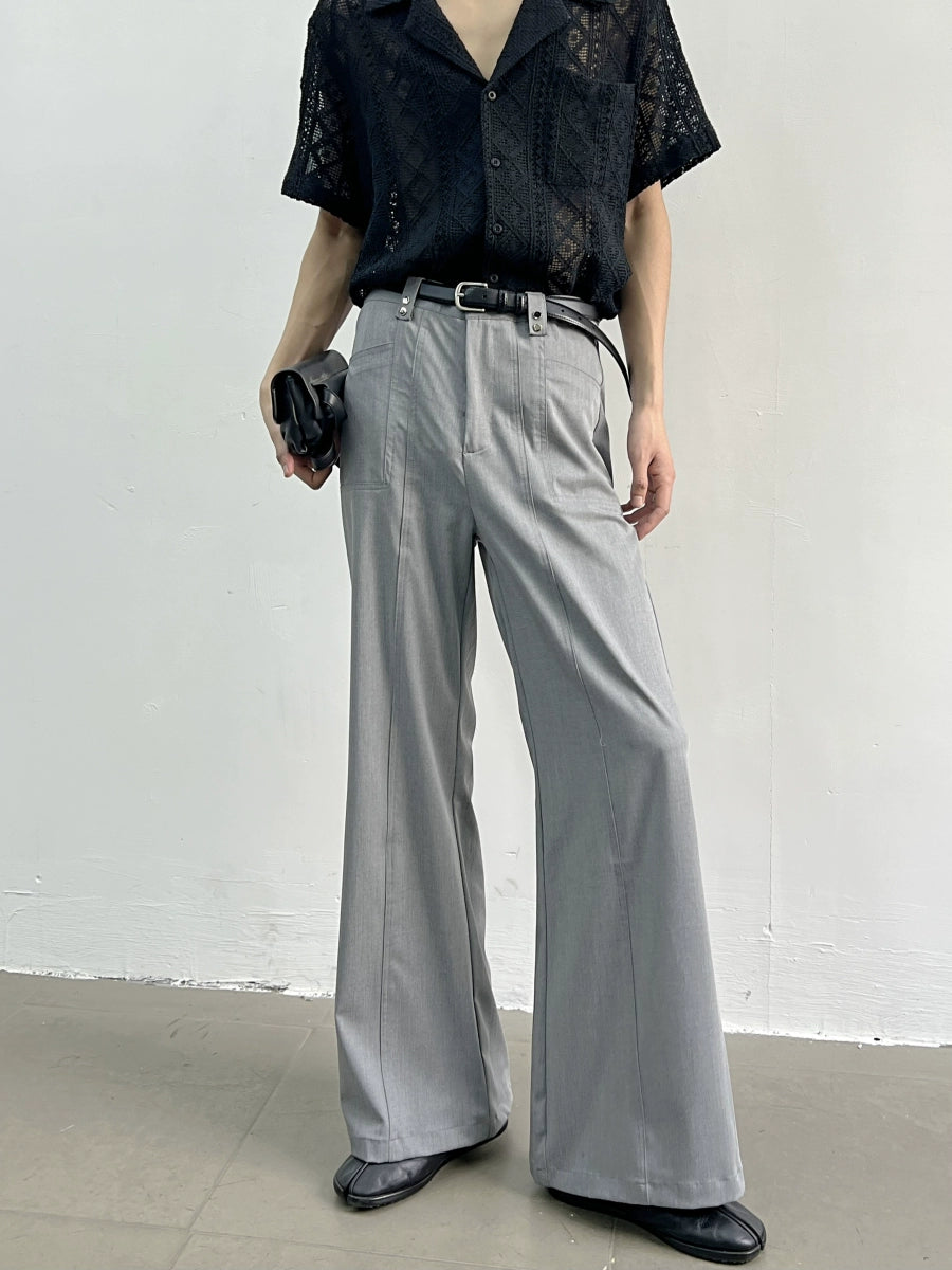 High Waist Flare Long Trousers WN7353