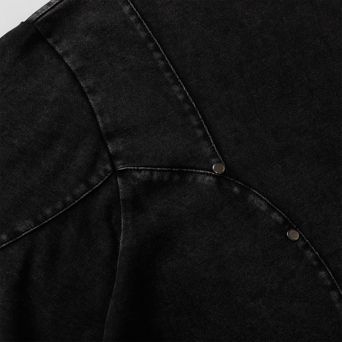 Heavy Washed Fade Stitching Short Sleeve T-Shirt WN25671