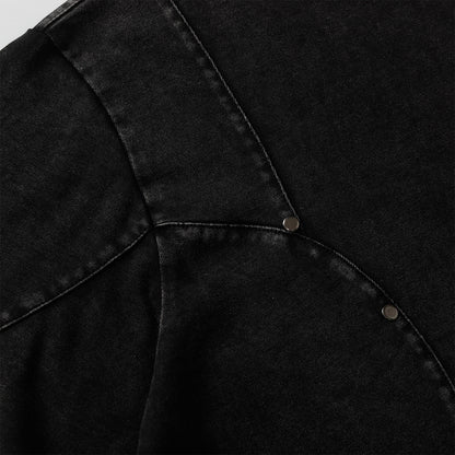 Heavy Washed Fade Stitching Short Sleeve T-Shirt WN25671