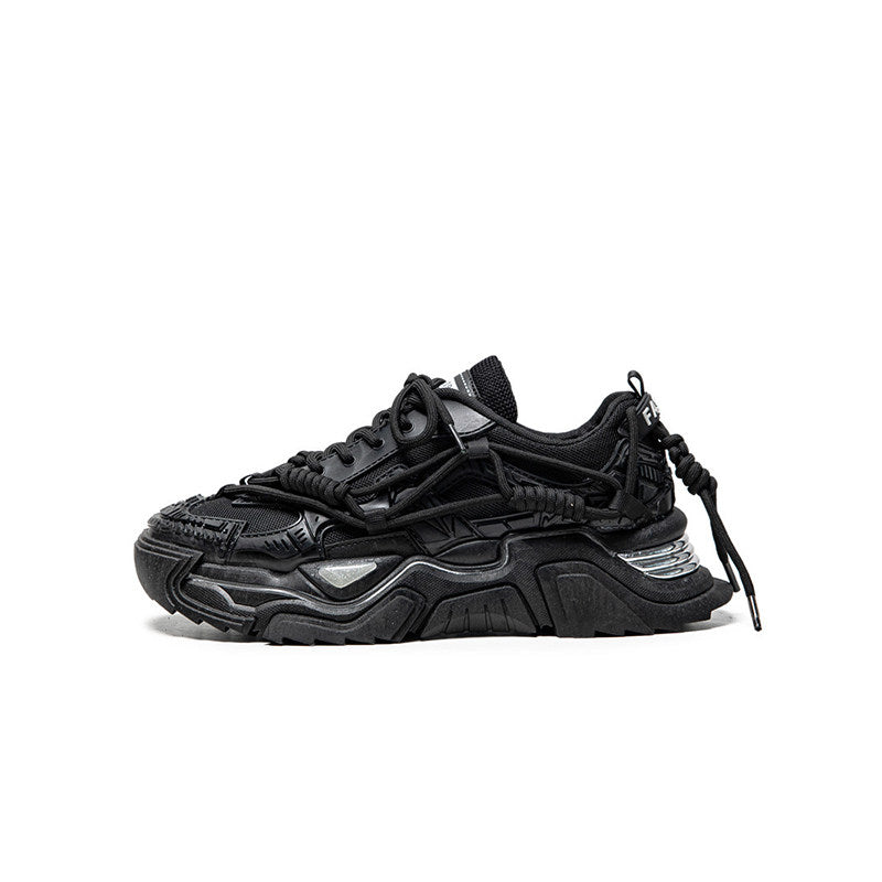 Layered Panel Chunky Lace-Up Sneakers WN23359