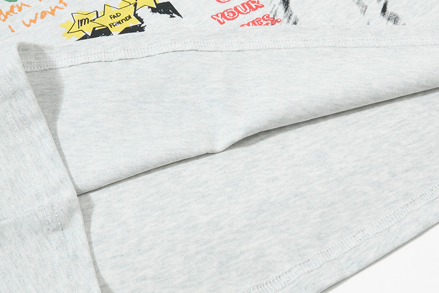 Illustration Letter Print Short Sleeve T-Shirt WN25402