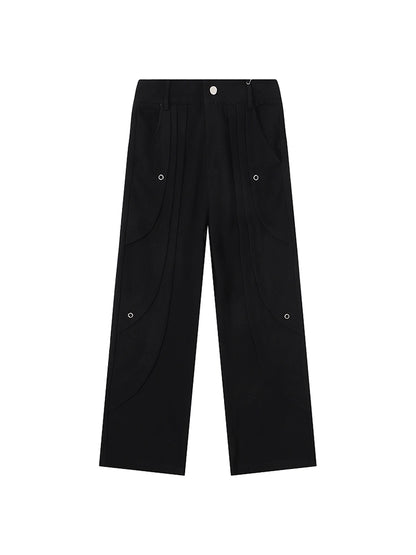 Pleats Straight Trousers WN10449