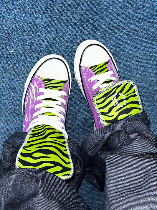 Low-Top Lace-Up Graphic Print Sneakers WN27168