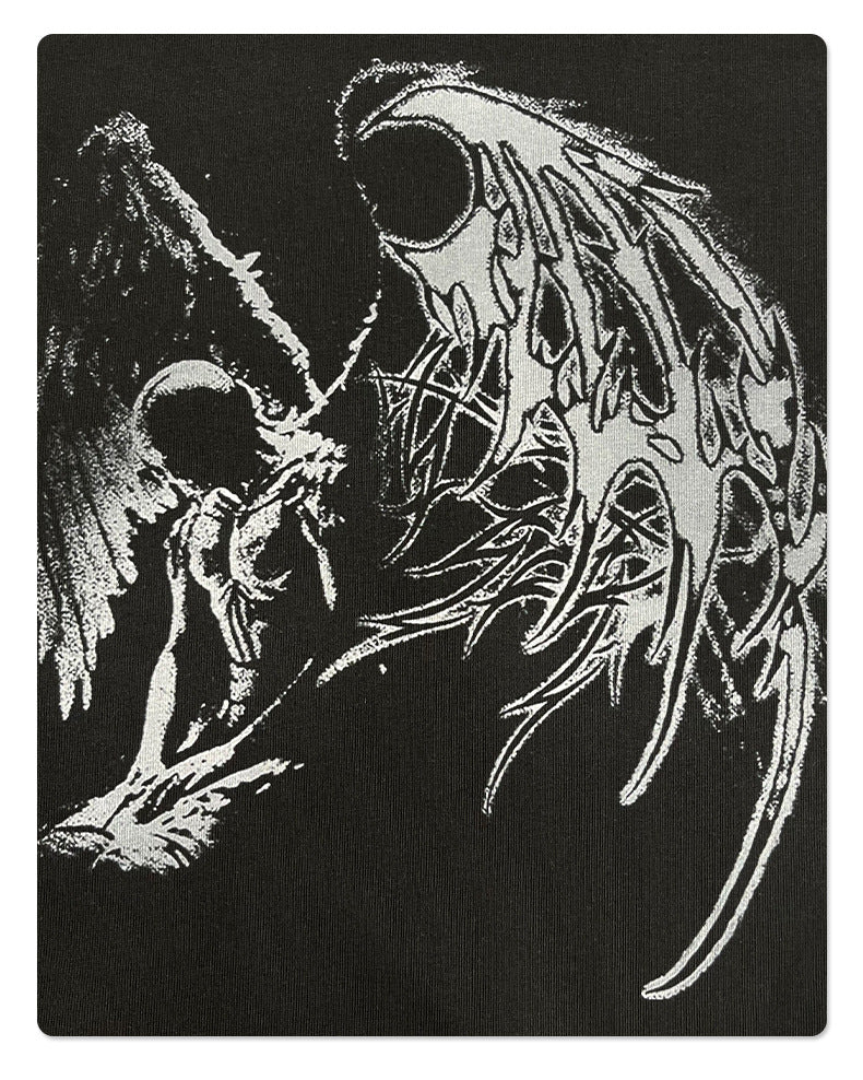 Fake Layered Print Oversize Long Sleeve T-Shirt WN9994