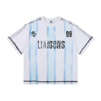 Graffiti Letter Graphic Short Sleeve T-Shirt WN28048