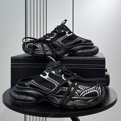 Metallic Panel Rope Lace Slip-On Shoes WN24630