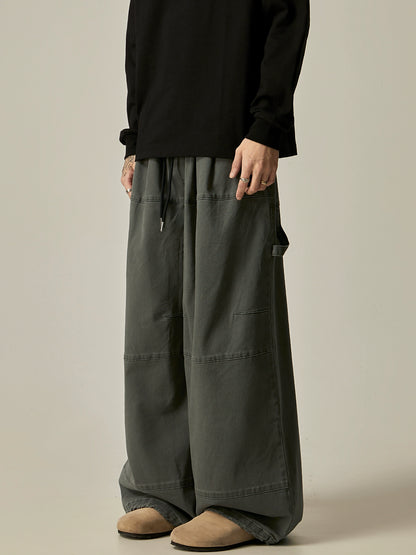 Wide Leg Straight Cotton Pants WN8964