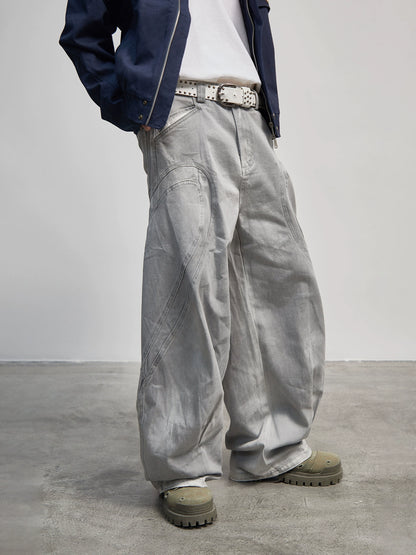 3D Cut Deconstruction Cargo Pants WN21190