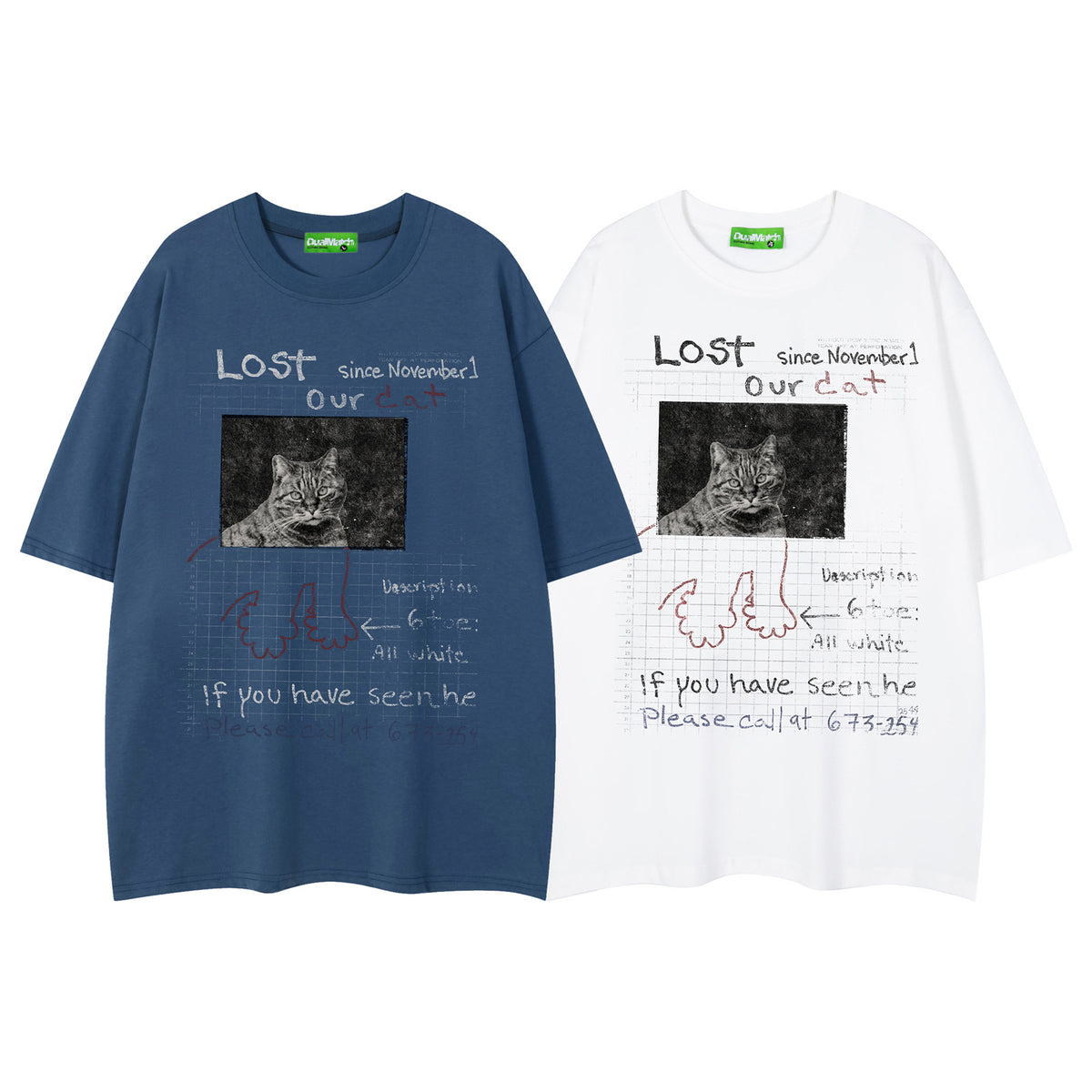 Cat Print Cool Touch Oversize Short Sleeve T-Shirt WN26846