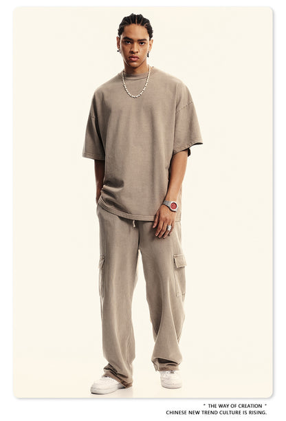 Washed Oversize Short-sleeve T-shirt WN6454