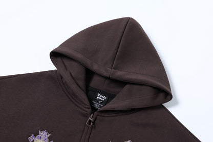 Logo Horse Embroidery Zipper Hoodie WN25565