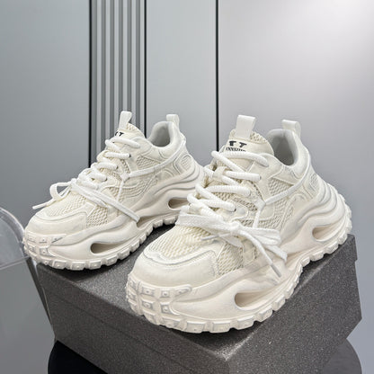 Mesh Panel Air Sole Chunky Sole Sneakers WN24716