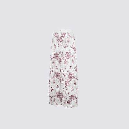 Floral Print Wide Leg Denim Jeans WN28004