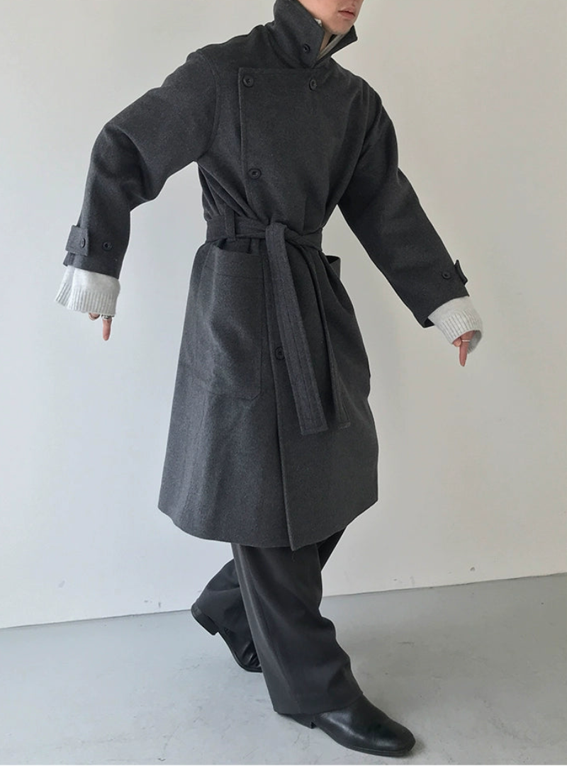 Stand Neck Oversize Coat WN21497