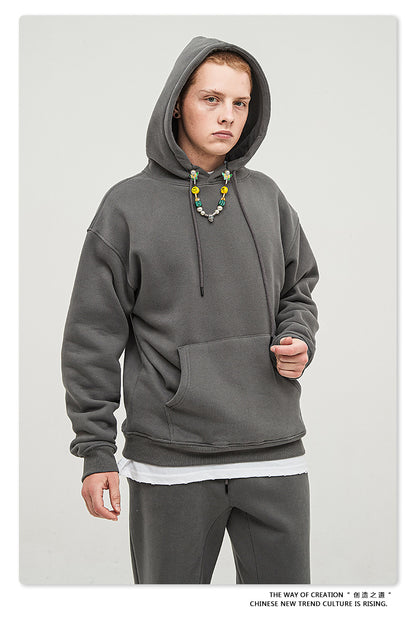 Fleece Lining Oversize Hoodie & Fleece Lining Sweatpants Setup WN9931-K2