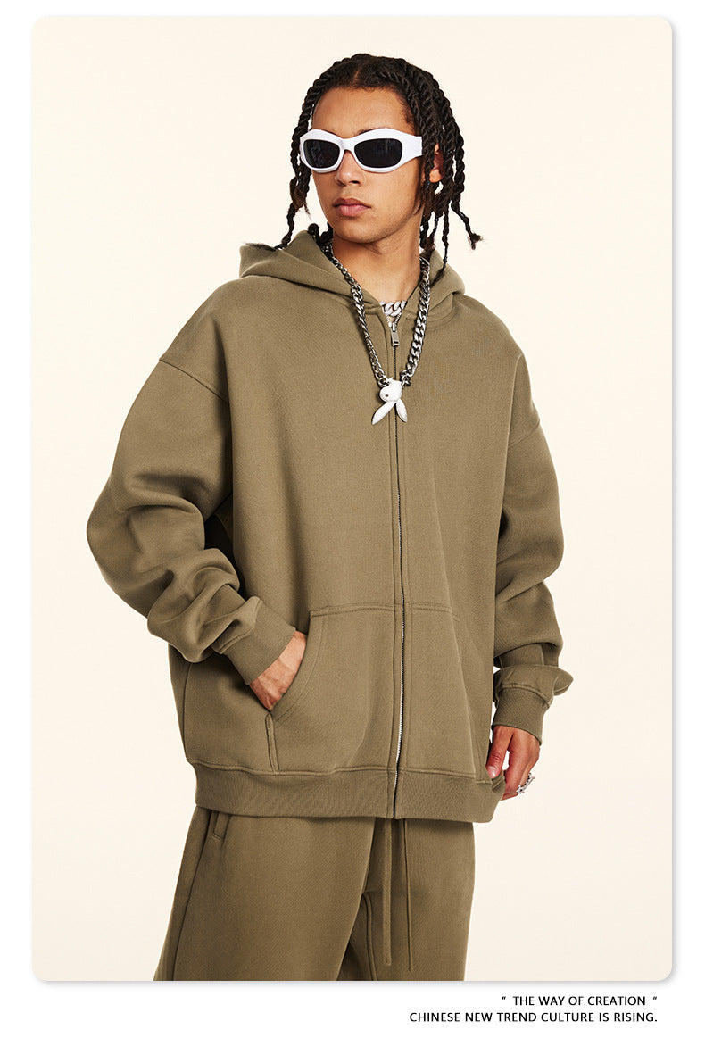 Oversize Zipper Hoodie & Pants Setup WN9959