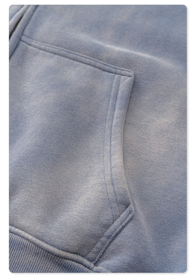 Washed Lining Zipper Hoodie WN7838