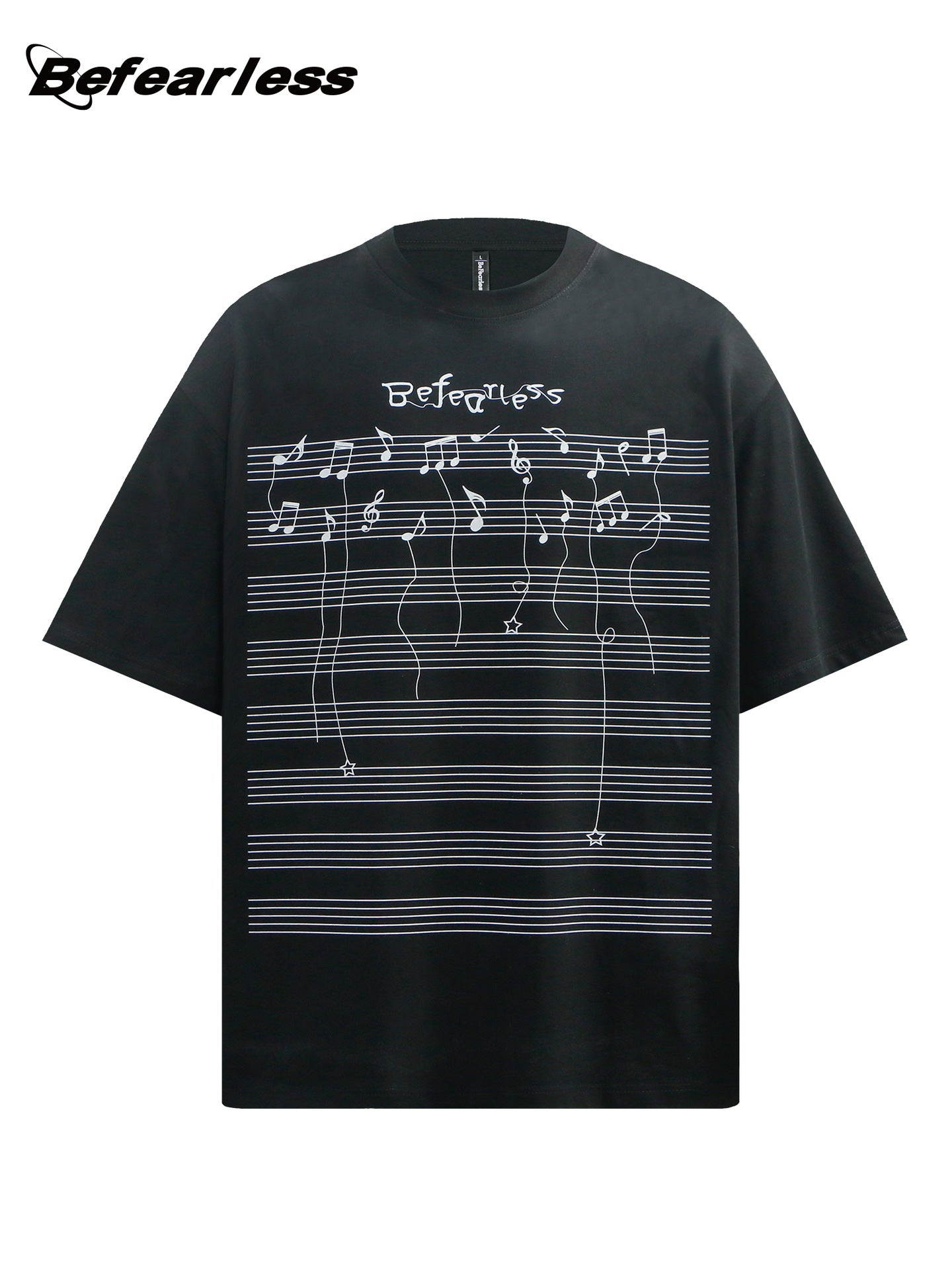 Music Note Graphic Short Sleeve T-Shirt WN26240