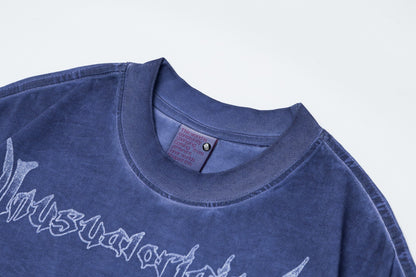Washed City Print Short Sleeve T-Shirt WN25828