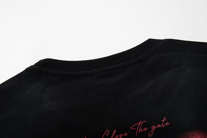 Blurred Portrait Print Short Sleeve T-Shirt WN16805