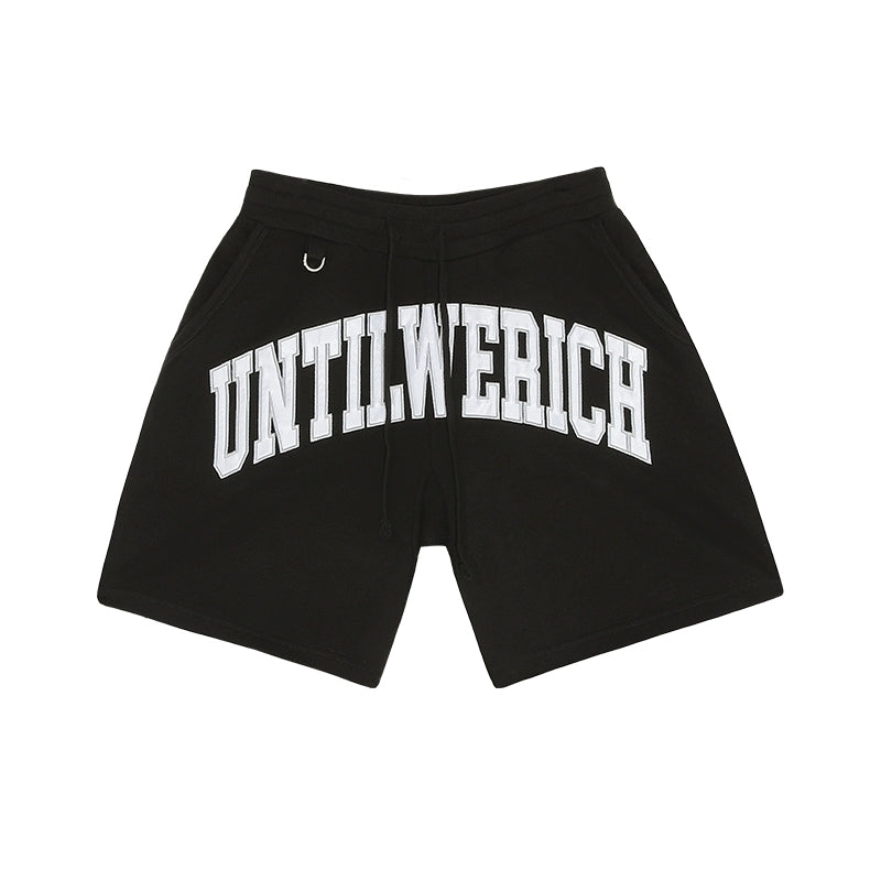 Graphic Letter Drawstring Sporty Short Pants WN17776