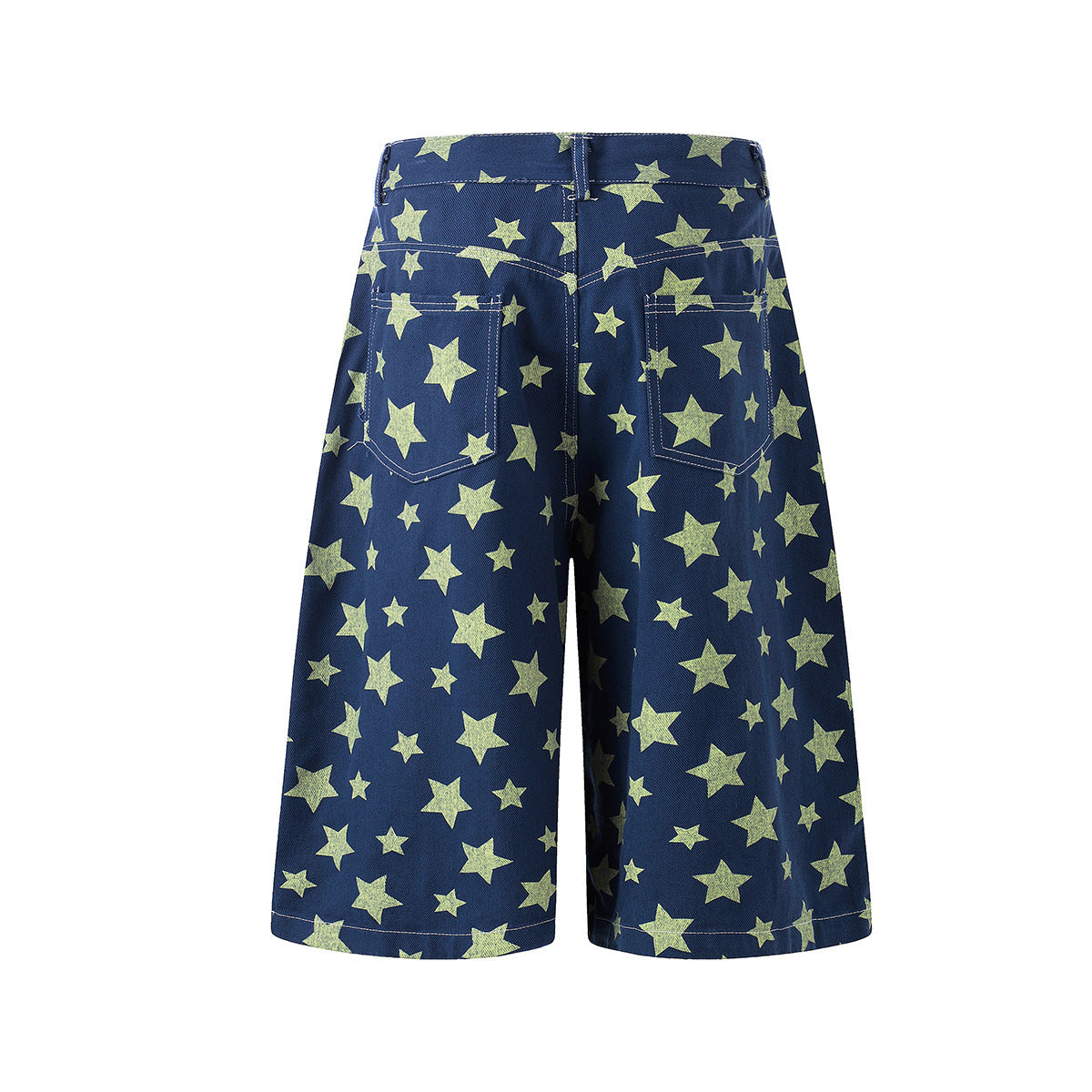 Star Print Denim Half Jeans WN25801