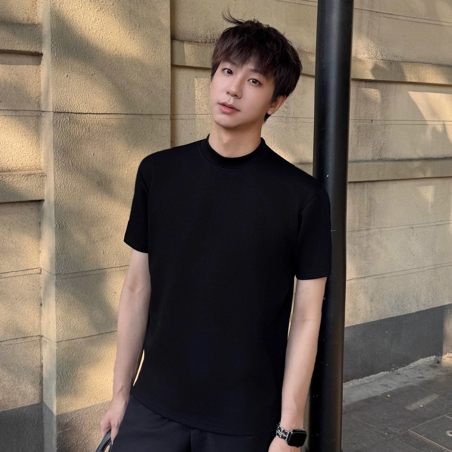 Mock Neck Short Sleeve T-Shirt WN25352