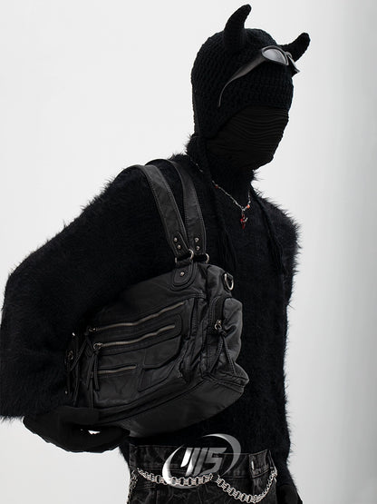 Washed Multi-Pocket Shoulder Bag WN18689