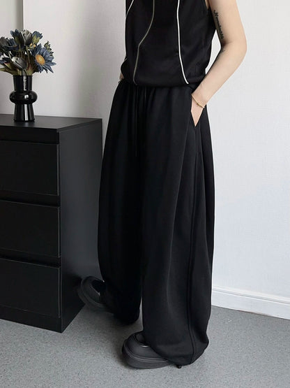 Sporty Wide Leg Sweat Pants WN19371